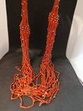 COLLANA IN TESSUTO CORALLO C/BORCHIETTE