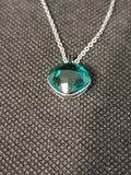 COLLANA + ORECCHINI SWAROVSKI CON STRASS VERDE