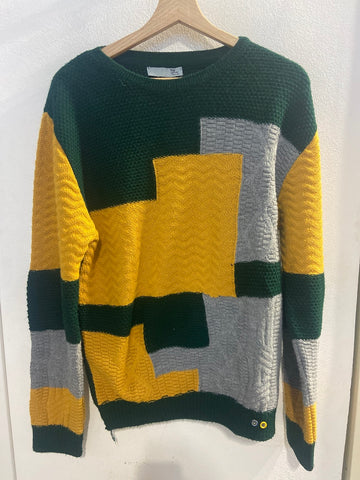 MAGLIONE THEOTHERFACE TGL VERDE/GIALLO/GRIGIO UOMO