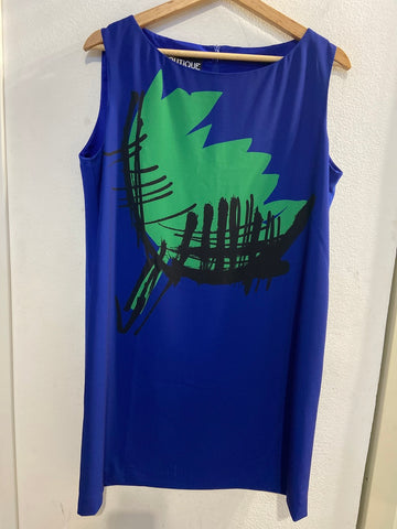ABITO BOUTIQUE MOSCHINO TG46 BLU ROYAL FANTASIA