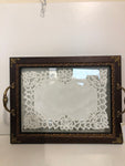 VASSOIO IN STILE CON MERLETTO 36X45