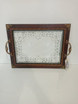 VASSOIO IN STILE CON MERLETTO 36X45