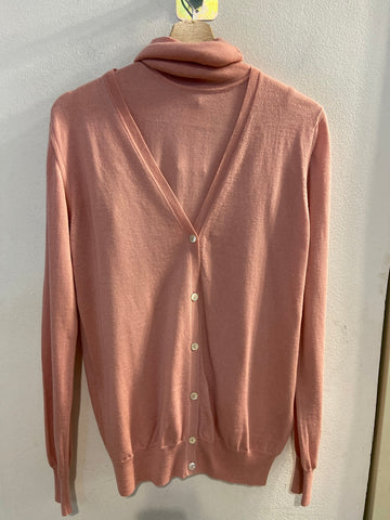 TWINSET ALPHA TG46 ROSA LANA E SETA