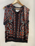 CANOTTA SOTTO GIACCA MOSCHINO COUTURE TG42 NERO/ROSSO FANTASIA