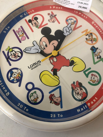 OROLOGIO MURALE TOPOLINO LORUS QUARTZ H3XDIAMETRO20 CM