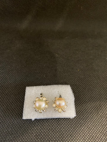 ORECCHINI CLIPS PERLA C/STRASS