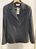 GIACCA BLAZER IKON TG46 NERO GESSATO LAME'
