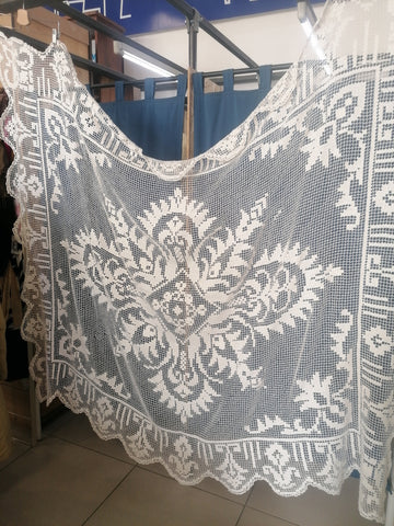 COPRITAVOLO L150X190CM UNCINETTO BIANCO