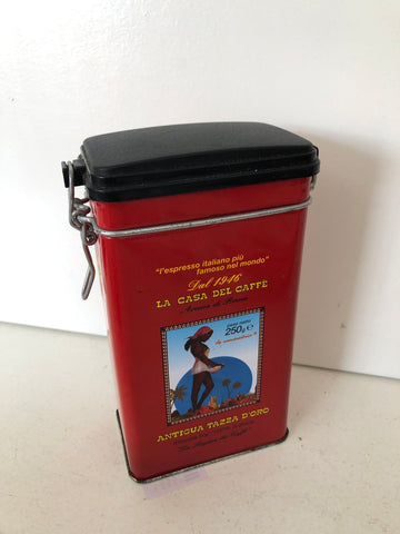 SCATOLA LATTA LA CASA DEL CAFFE' H15XL8XP5 CM