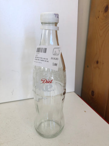 BOTTIGLIA COCA OLA IN VETRO CON TAPPO 385 ML