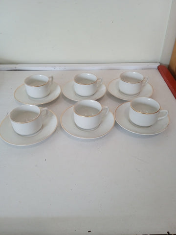 6 TAZZINE CAFFE' IN CERAMICA + PIATTI