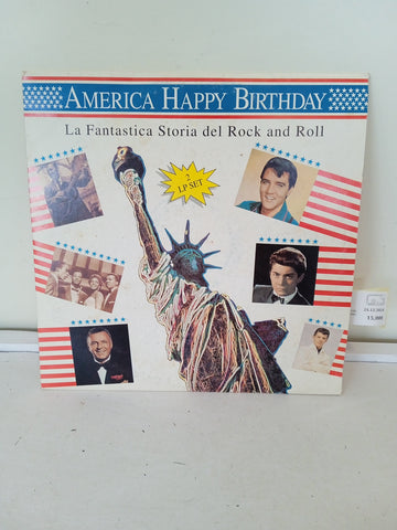 DISCO VINILE LP 33 GIRI  DOPPIO AMERICA HAPPY BIRTDAY - LA FANTASTICA STORIA DEL ROCK & ROLL