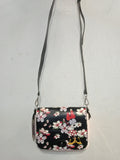 POCHETTE C/TRACOLLA OBAG ROSA/NERO A FIORI