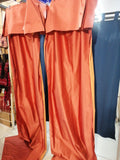COPPIA TENDE CADUTE L95X260CM RASO ARANCIO+MANTOVANA L240CM