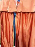 COPPIA TENDE CADUTE L95X260CM RASO ARANCIO+MANTOVANA L240CM
