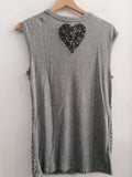 CANOTTA TWINSET TGM GRIGIO C/PAILETTES