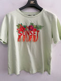 MAGLIA GUESS TGXS VERDE CHIARO C/RICAMO