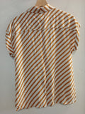 CAMICIA COMPAGNIA FANTASTICA TGM A RIGHE BIANCO/COGNAC