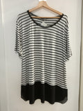 MAGLIA SORELLE BALDI TG.L A RIGHE BIANCO/NERO