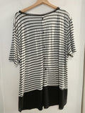 MAGLIA SORELLE BALDI TG.L A RIGHE BIANCO/NERO
