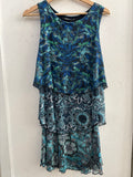 ABITO DESIGUAL TGXS BLU/VERDE FANTASIA