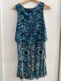 ABITO DESIGUAL TGXS BLU/VERDE FANTASIA