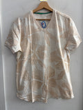 MAGLIA BENETTON TG.L  BIANCO/BEIGE C/FANTASIA FIORI UOMO