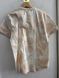 MAGLIA BENETTON TG.L  BIANCO/BEIGE C/FANTASIA FIORI UOMO