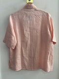 CAMICIA BERTEOTTI TG.42 IN LINO ROSA A MANICHE CORTE UOMO