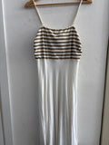 ABITO TWINSET TGL BIANCO A RIGHE DORATO