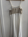 ABITO TWINSET TGL BIANCO A RIGHE DORATO