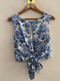 TOP LES COPAINS TG.44 BIANCO/BLU C/FANTASIA