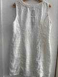 ABITO TOM TAILOR TG.40 IN LINO BIANCO C/RICAMO