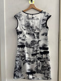 ABITO SWEET MISS TG.M BIANCO/NERO C/FANTASIA