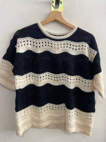 MAGLIONE VERO MODA TGS NERO/BIANCO