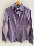 CAMICIA BENETTON TGXS A RIGHE VIOLA