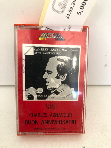 AUDIO CASSETTA BUON ANNIVERSARIO - CHARLES AZNAVOUR