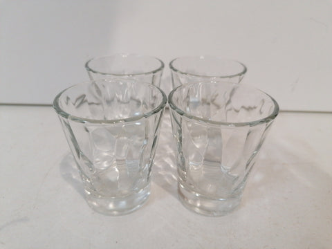 4 BICCHIERI AMARO IN VETRO