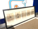 CORNICE CON RIPRODUZIONE DISEGNI LEONARDO DA VINCI L104X40