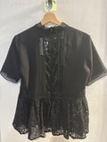 MAGLIA ZARA SOTTOGIACCA TGM NERO C/RIPORTO PIZZO