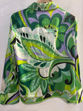 CAMICIA ZARA TGS VERDE/LILLA FANTASIA