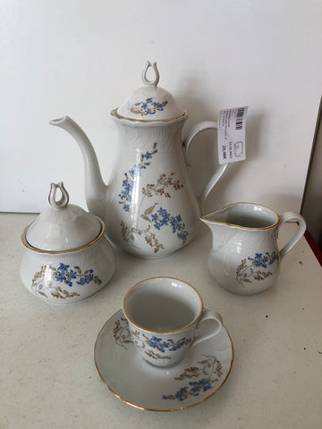 SERVIZIO CAFFE' PORCELLANA TOGNANA 14 PZ + 12 PIATTI