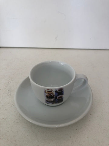 6 TAZZINE CAFFE' PORCELLANA + PIATTI