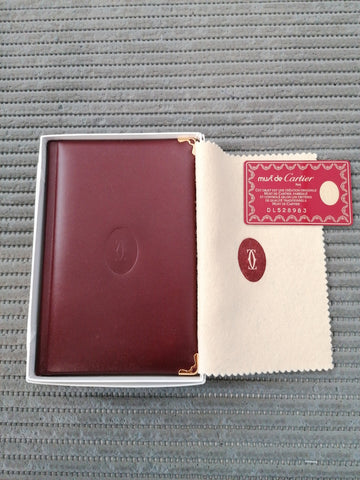 AGENDA RUBRICA CARTIER PELLE BORGOGNA(PARI AL NUOVO)