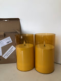 COPPIA CANDELE LED IMPERMEABILI H18XDIAMETRO8 CM PARI AL NUOVO