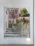 LITOGRAFIA ACQUERELLATA numerata DI ATTILIO NICITA H44XL34CM
