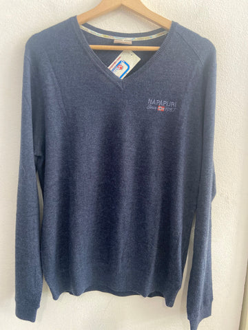 MAGLIONE NAPAPIJRI TGL BLU MISTO LANA UOMO
