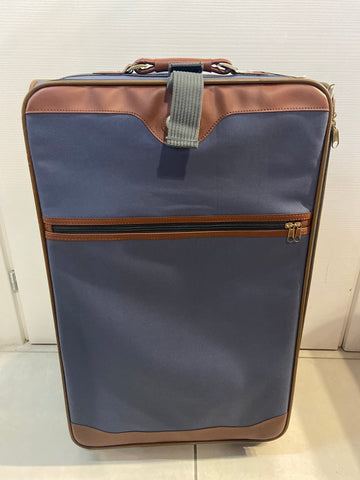 TROLLEY DUDPEL BLU/MARRONE L40X65X25CM