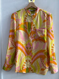 CAMICIA ZARA TGS GIALLO/ARANCIO/VERDE
