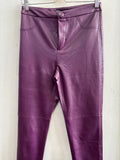 PANTALONE ZARA TGM IN SIMILPELLE PRUGNA